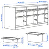 Ikea TROFAST Storage Combination with Boxes Set of 7 White ( 99x44x56 cm)