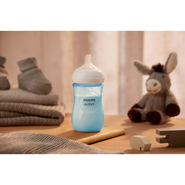 Philips Avent Natural Response Baby Bottle 260ml Blue 1m+