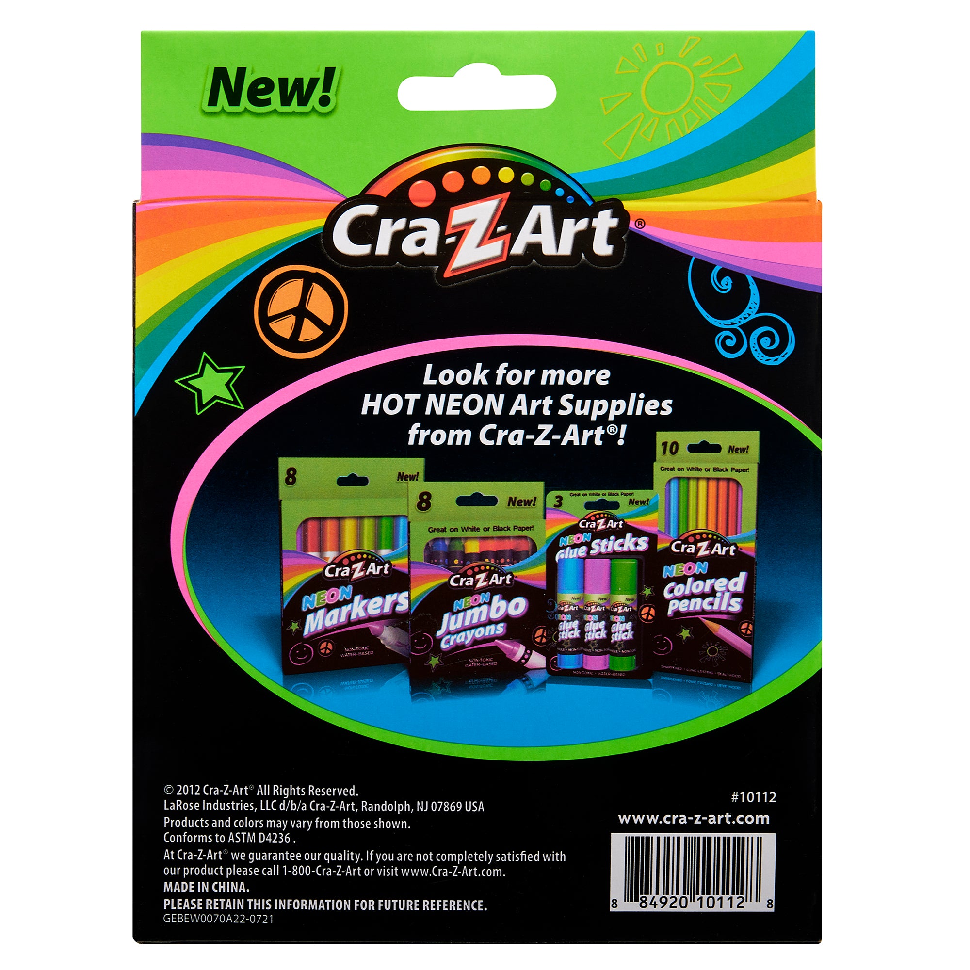Cra-Z-Art 8 Neon Markers Multicolor Age- 3 Years & Above