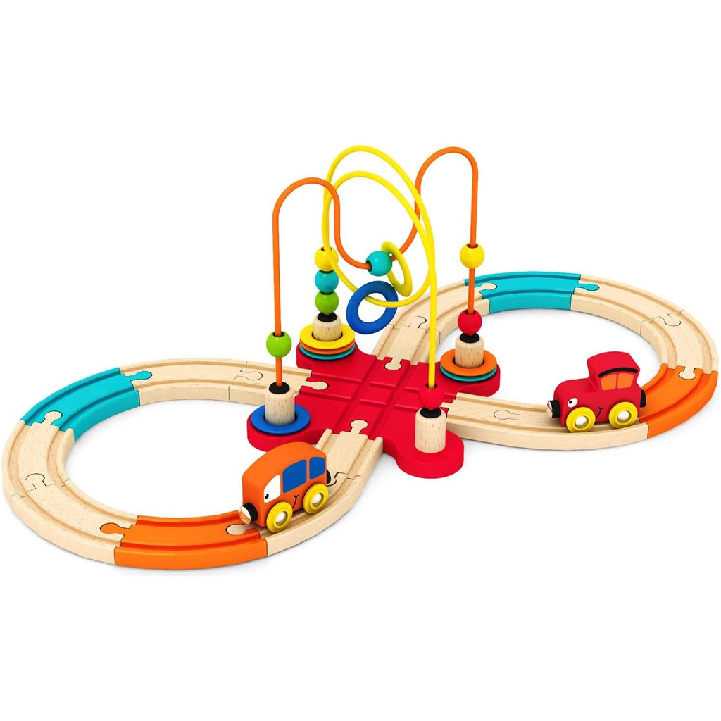 Acool Toys 2-in-1 Early Education Train Wooden Track & Beads Maze Multicolor Age- 3 Years & Above