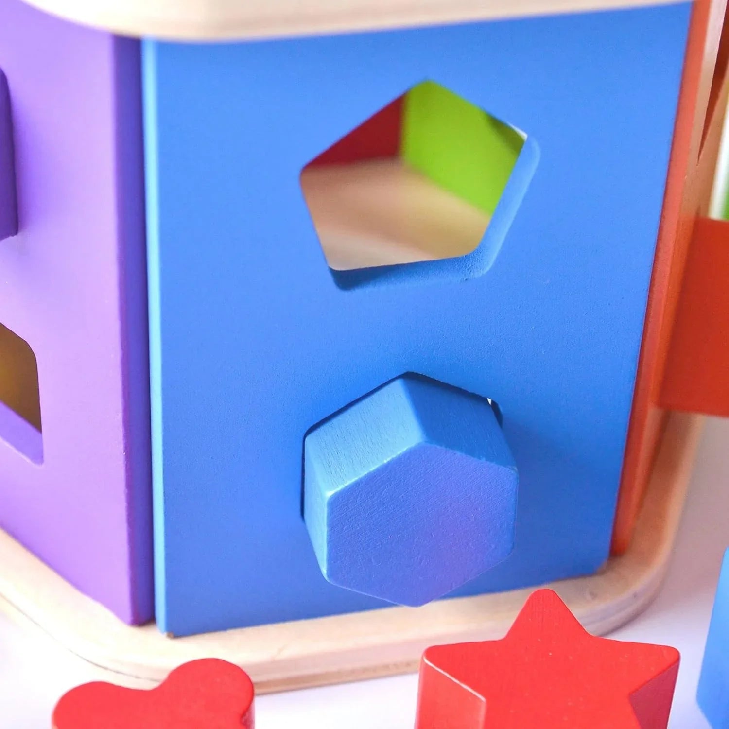 Acool Toys 3-in-1 Multiactivity Hexagon Shape Sorter with 12 Blocks ...