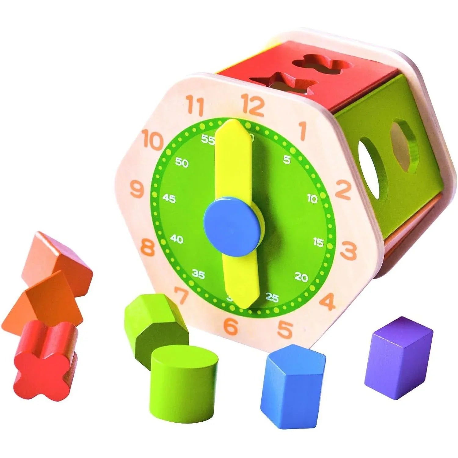 Acool Toys 3-in-1 Multiactivity Hexagon Shape Sorter with 12 Blocks ...