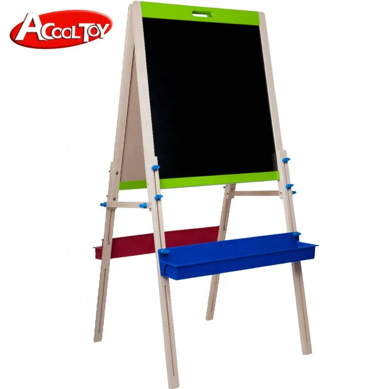 Acool Toys All-in-One Double Sided Easel with Blackboard and Magnetic Whiteboard AC7804 Age- 18 Months & Above