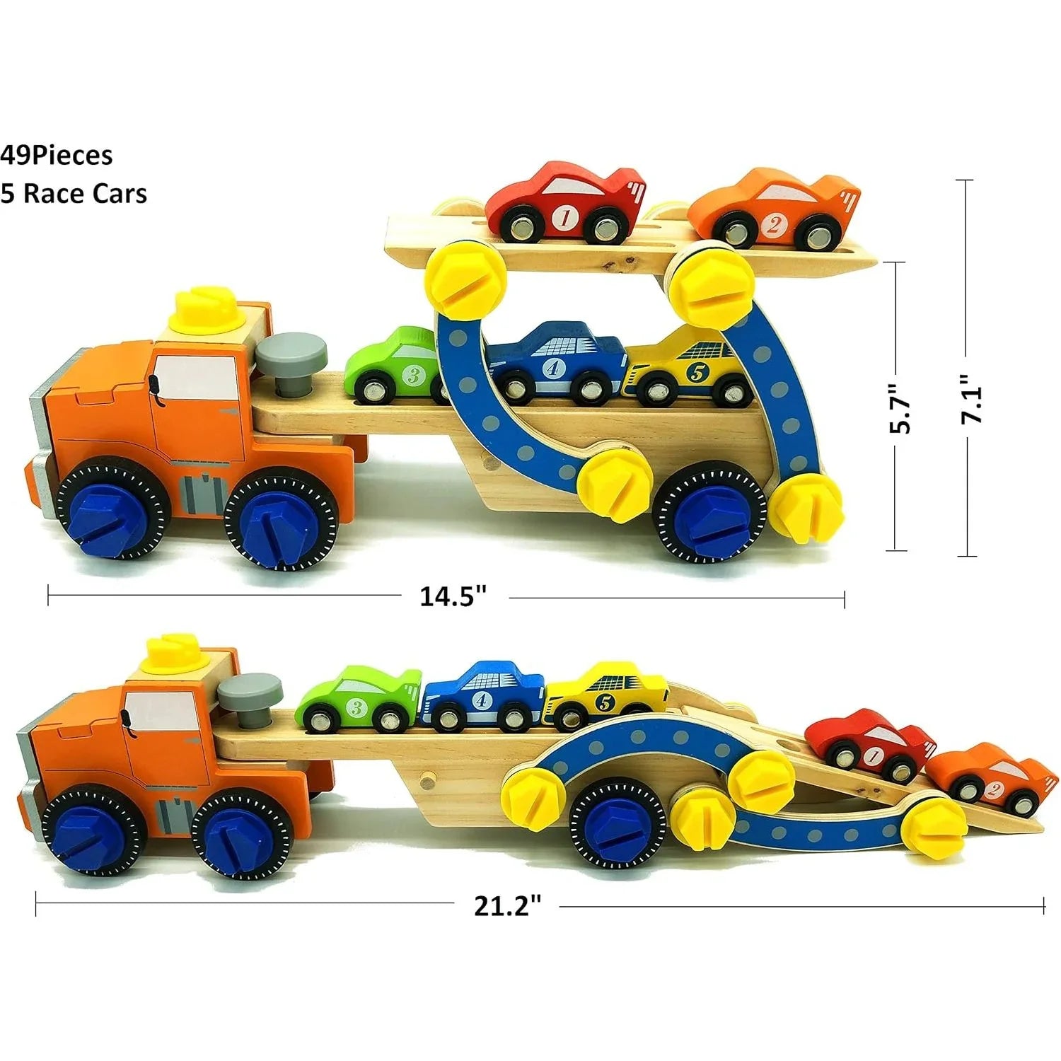 Acool Toys Building Race Car Carrier Multicolor Age- 3 Years & Above ...