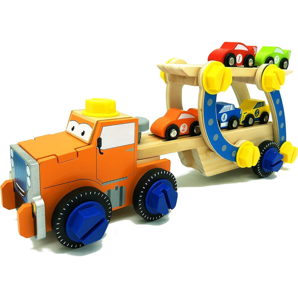 Acool Toys Building Race Car Carrier Multicolor  Age- 3 Years & Above