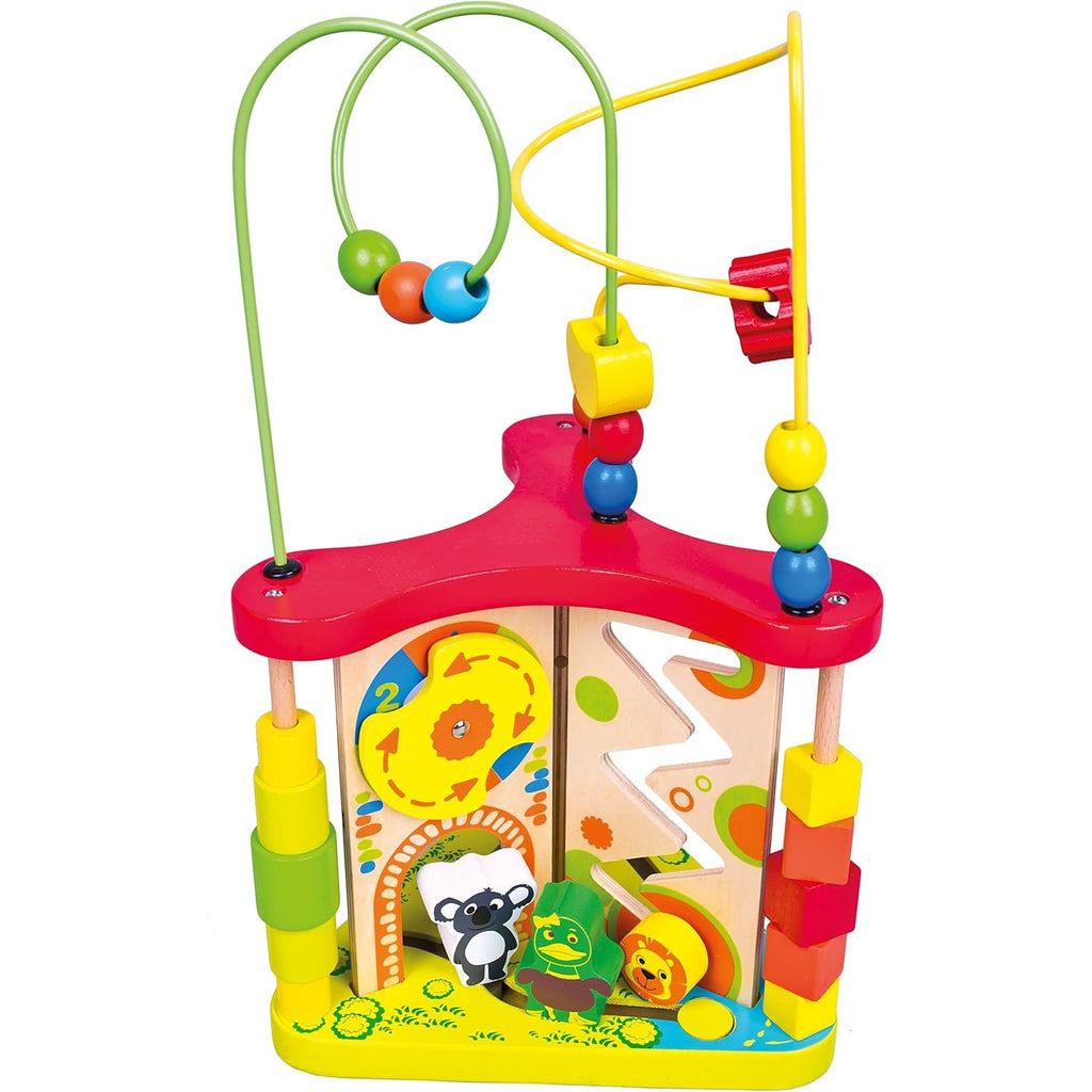 Acool Toys Clown Themed 5-In-1 Wooden  Activity Center AC7656 Age- 18 Months & Above
