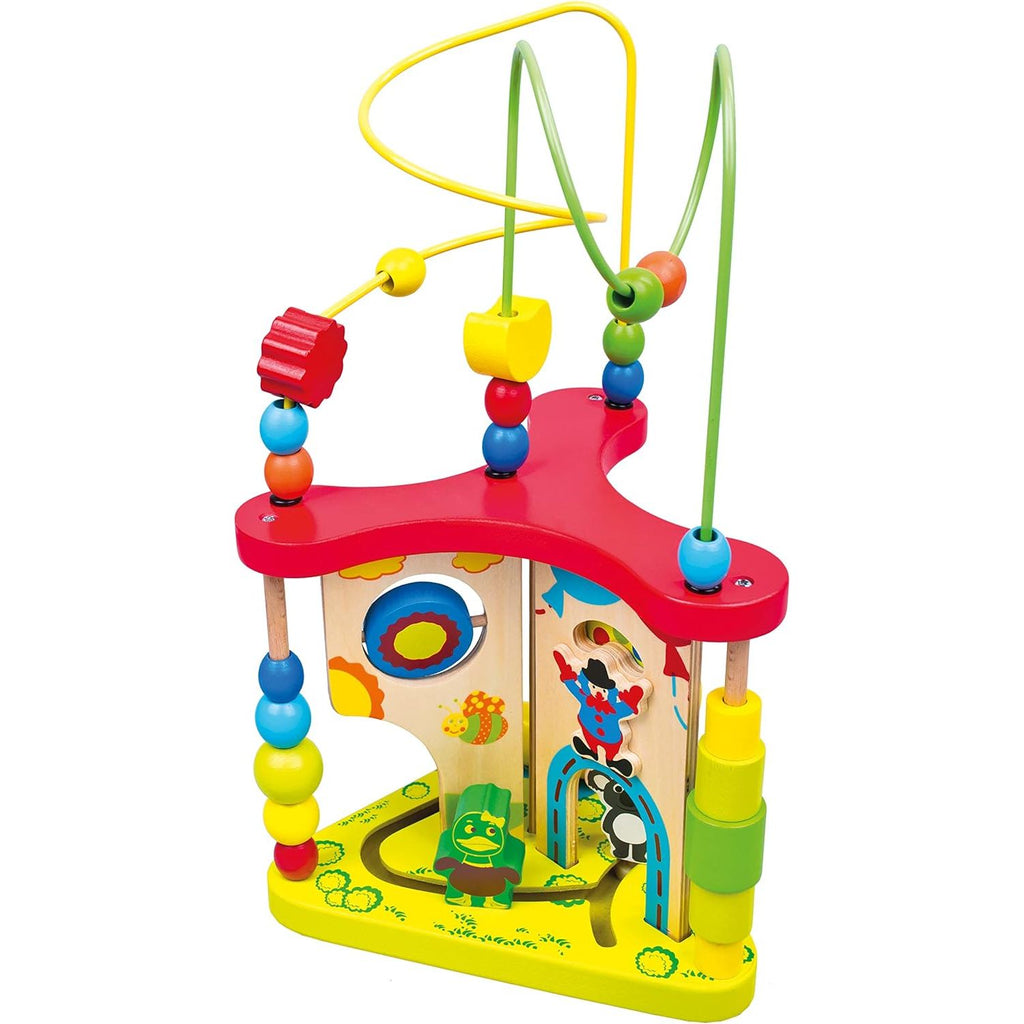 Acool Toys Clown Themed 5-In-1 Wooden  Activity Center AC7656 Age- 18 Months & Above