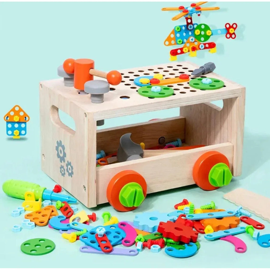 Acool Toys Construction Building Screw Toolbox Multicolor Age- 3 Years & Above