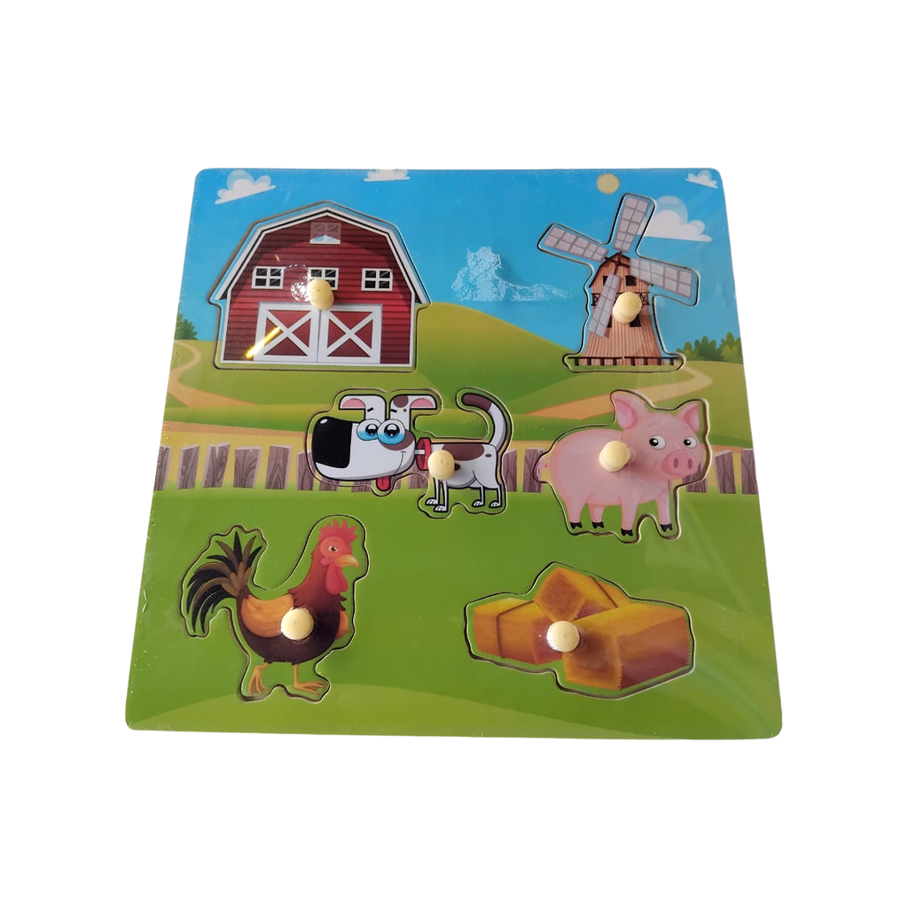 Acool Toys Farm Wooden Puzzle Multicolor Age- 3 Years & Above