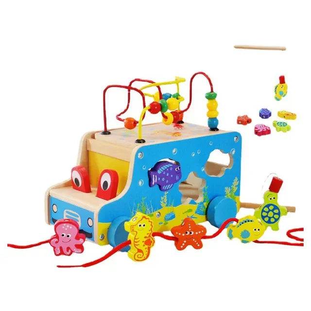Acool Toys Marine Theme Pull Along Car With Bead Maze Multicolor Age ...