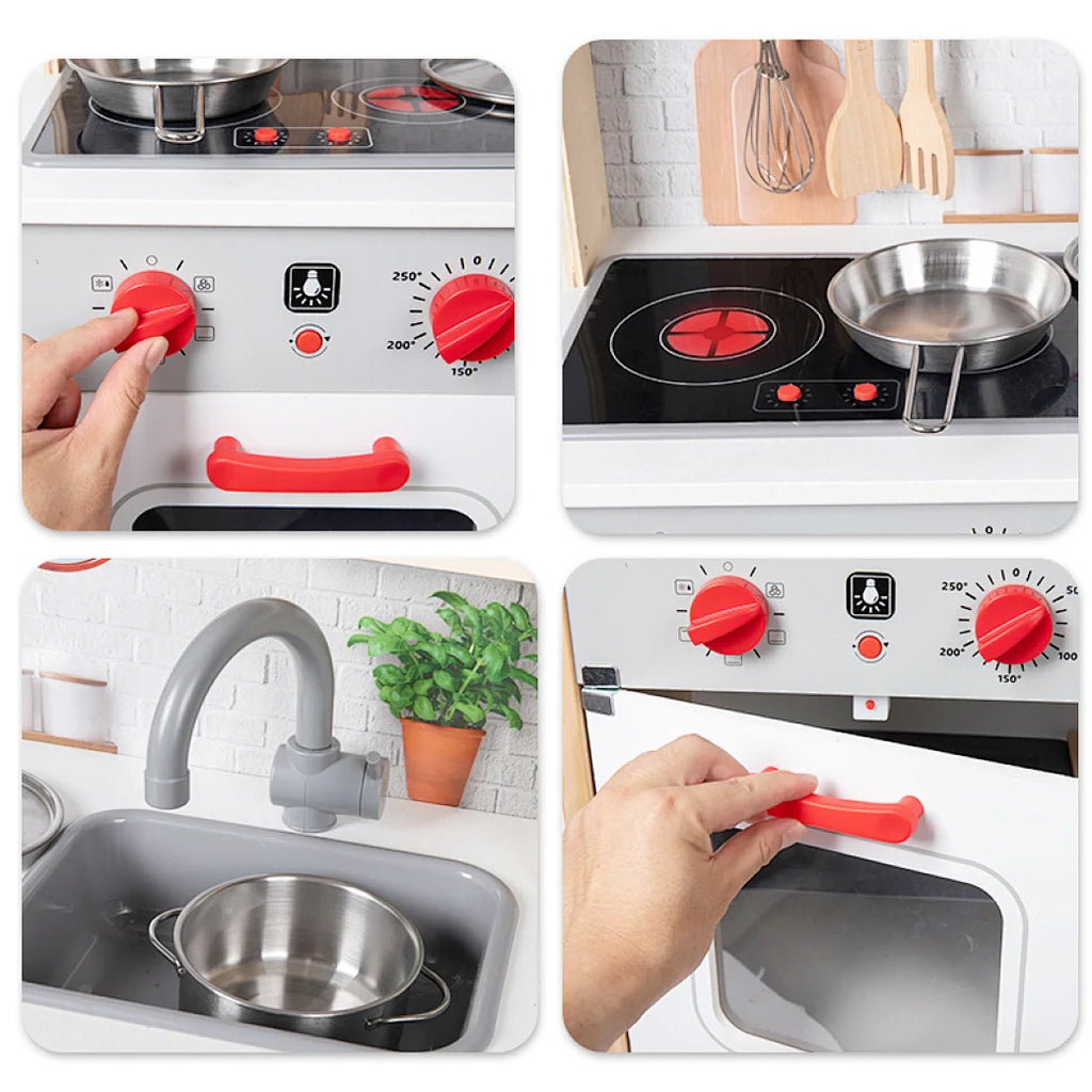 Acool Toys Modern Wooden Kitchen Kids Pretend Play Set Multicolor Age- 3 Years & Above