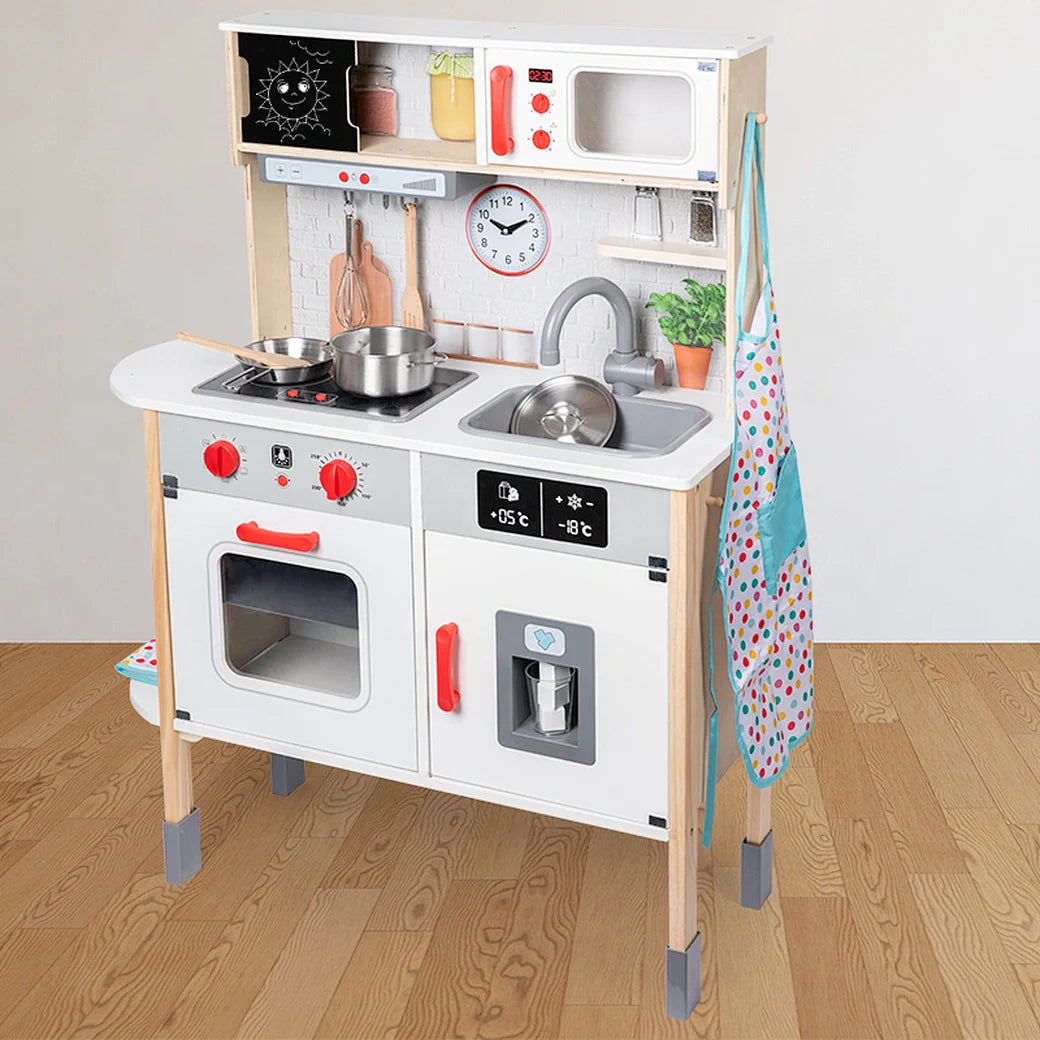 Acool Toys Modern Wooden Kitchen Kids Pretend Play Set Multicolor