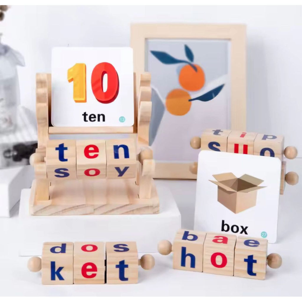 Acool Toys Rotating Spelling Game with Flash Cards Pack of 46 AC8146 Age- 3 Years & Above