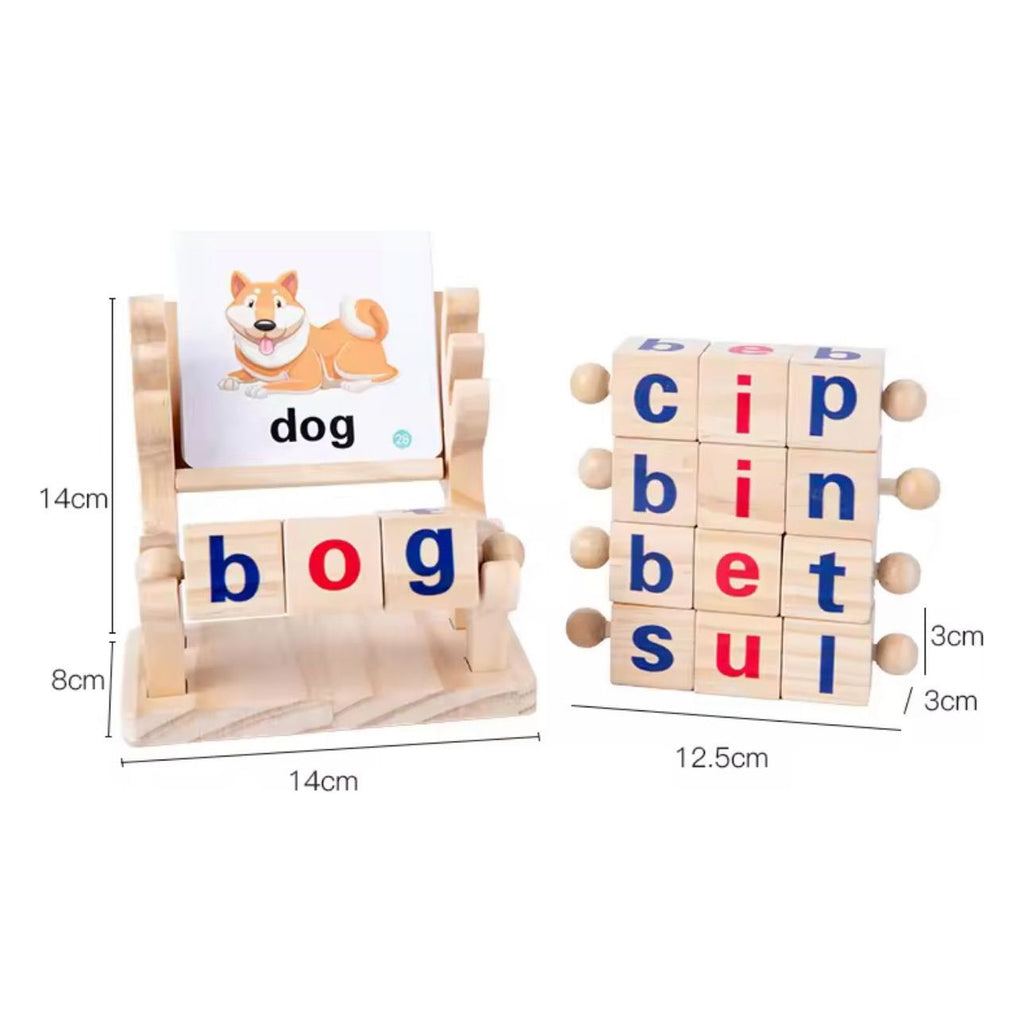 Acool Toys Rotating Spelling Game with Flash Cards Pack of 46 AC8146 Age- 3 Years & Above