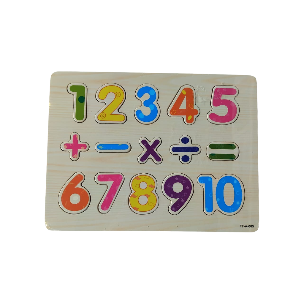 Acool Toys Wooden Numbers Digital Early Education Puzzle Pack of 15 Multicolor Age- 3 Years & Above
