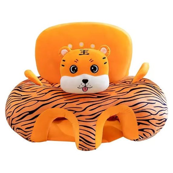 Akaa Cute & Supersoft  Tiger Plush Sit Me Up Baby Support Sofa Orange Age- 6 Months & Above