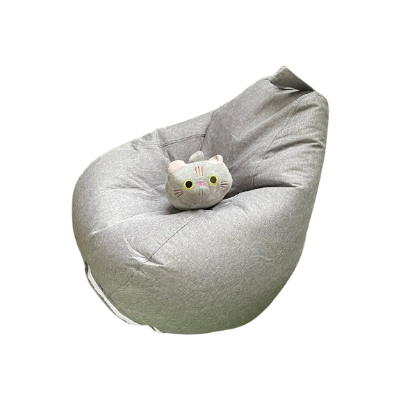 Akaa  Kids Comfortable Bean Bag 70 x 50 Cm Grey Age- 4 Years & Above