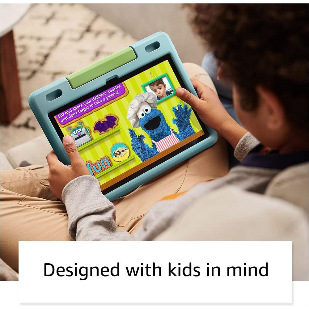 Amazon Fire HD 10'' Kids Tablet sky Blue Age- 6 Years & above Media 1 of 2