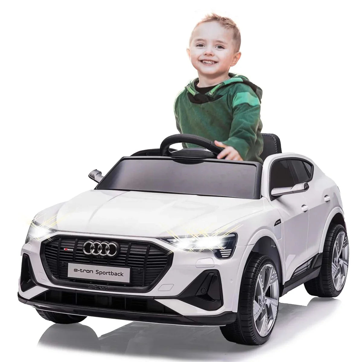 Audi e-tron Sportback Kids Ride On Convertible Car White 6688 Age- 3 Years & Above