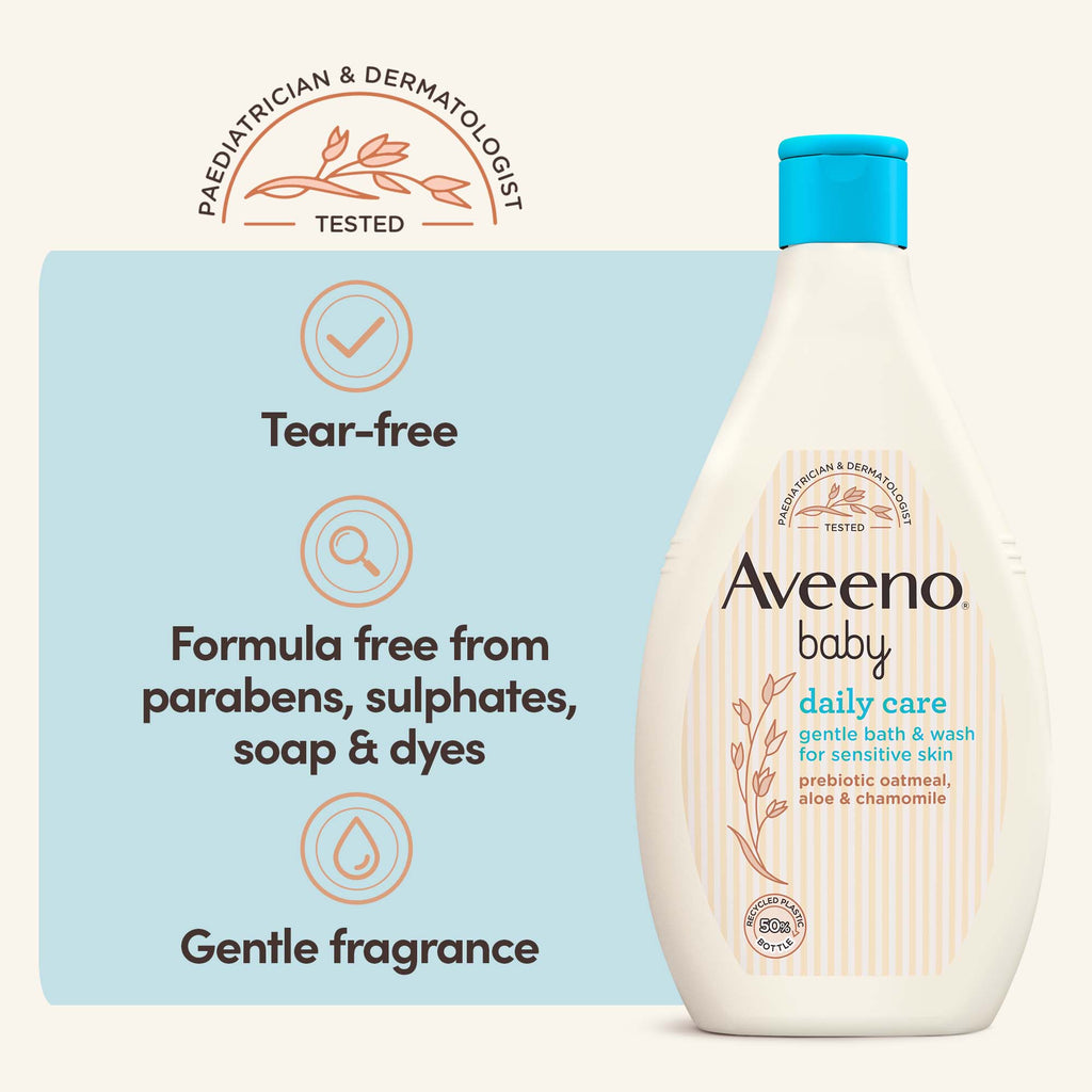 Aveeno Baby Daily Care Gentle Bath & Wash For Sensitive Skin 400Ml