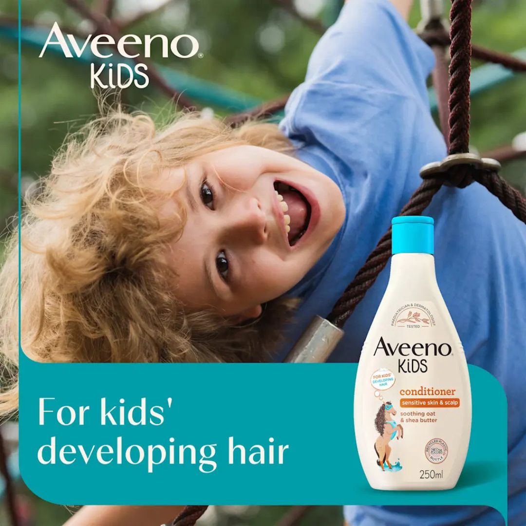 Aveeno Kids Conditioner with Soothing Oats & Shea Butter 250 Ml Age- 3 Years & Above