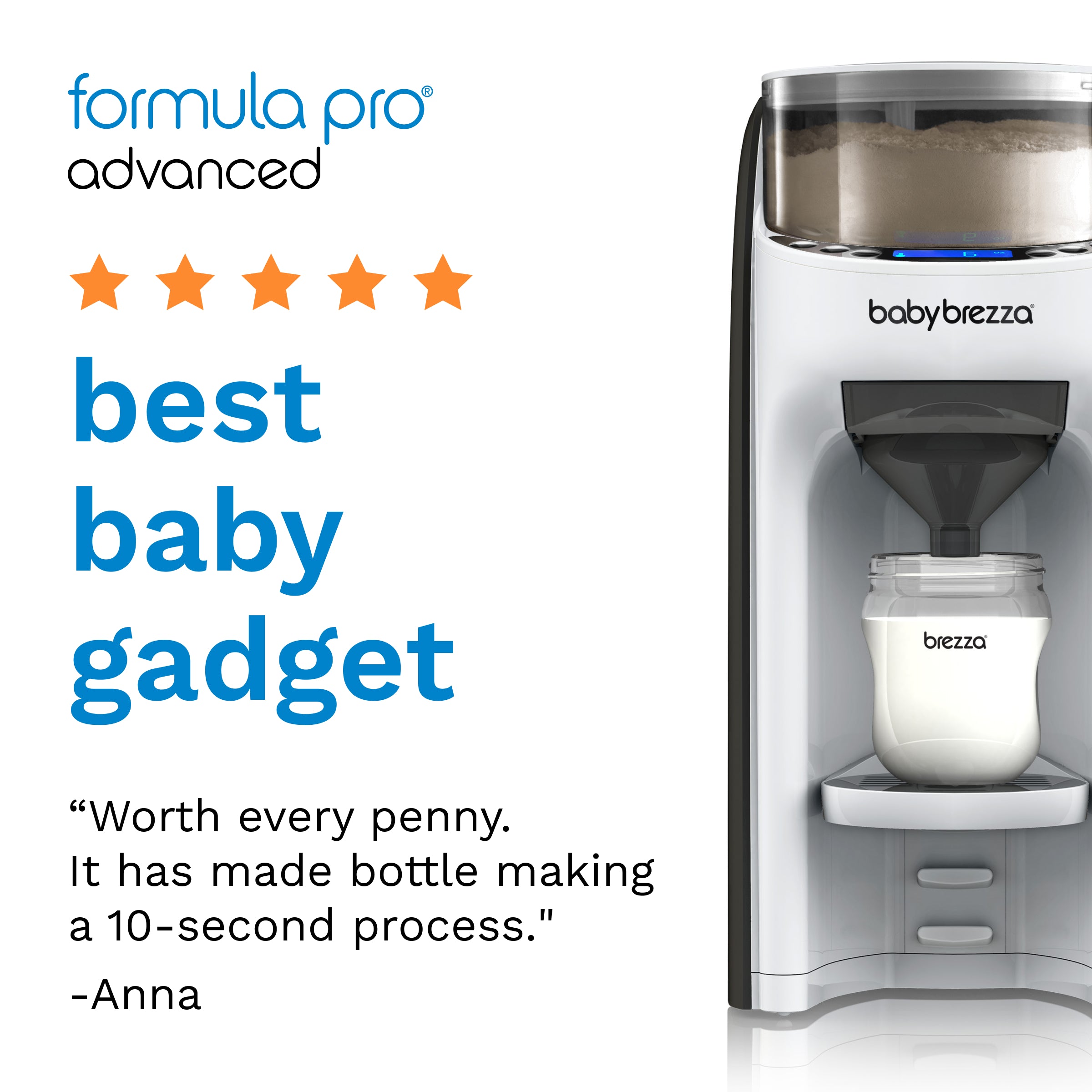 Baby Brezza - Formula Pro Advanced Formula Dispenser Machine White Age-Newborn & Above