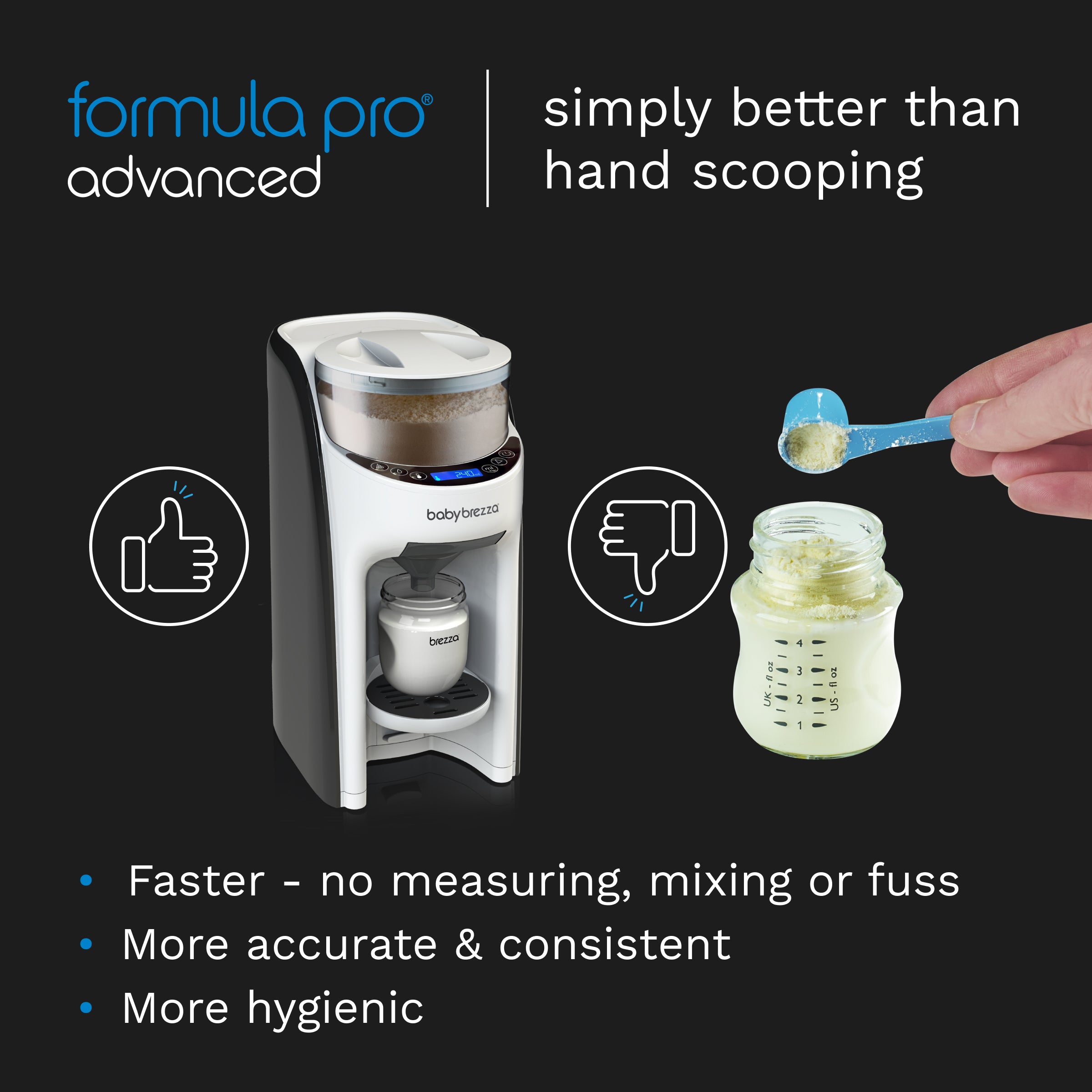 Baby Brezza - Formula Pro Advanced Formula Dispenser Machine White Age-Newborn & Above