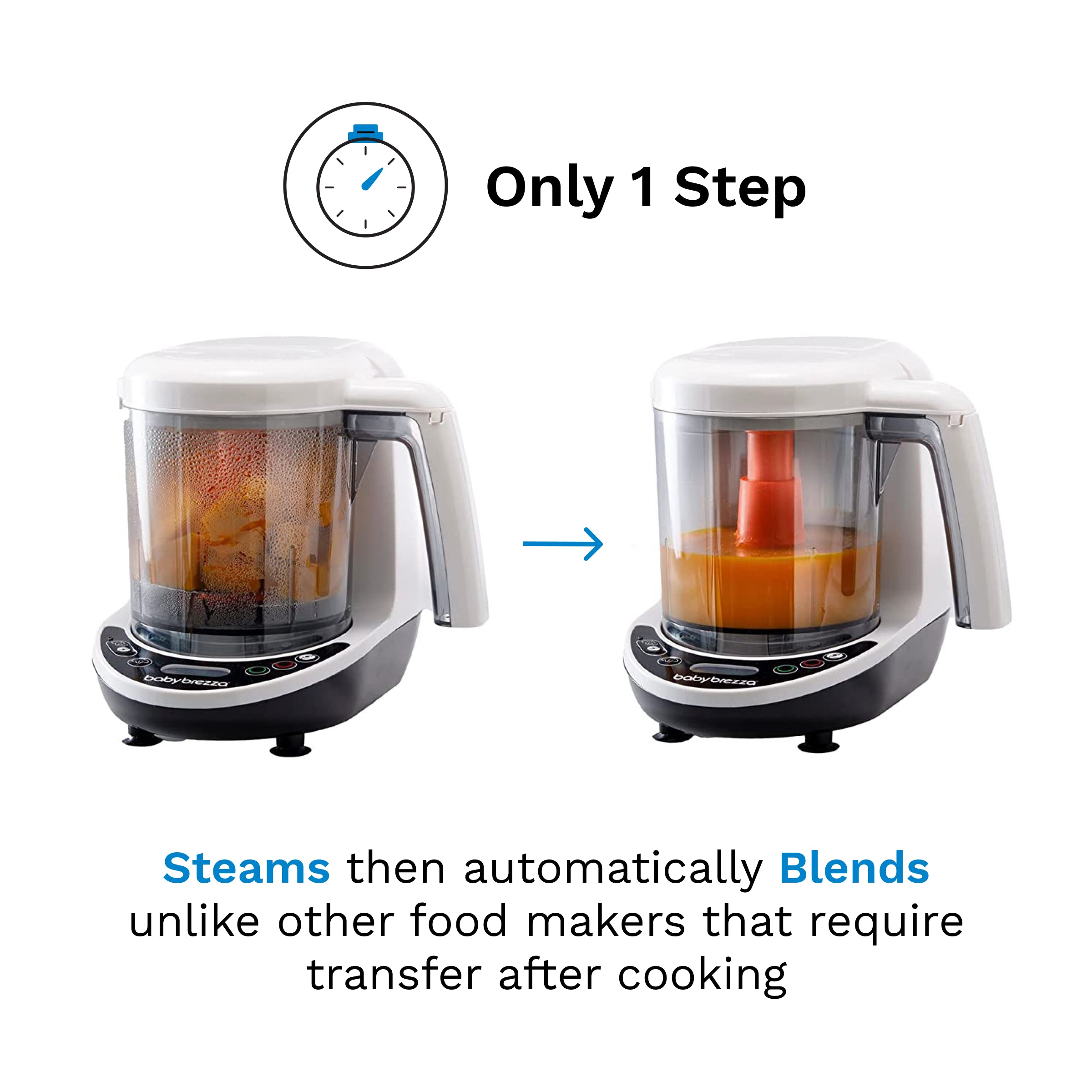 Baby Brezza Baby Brezza One Step Baby Food Maker Deluxe Age- 3 Months & Above