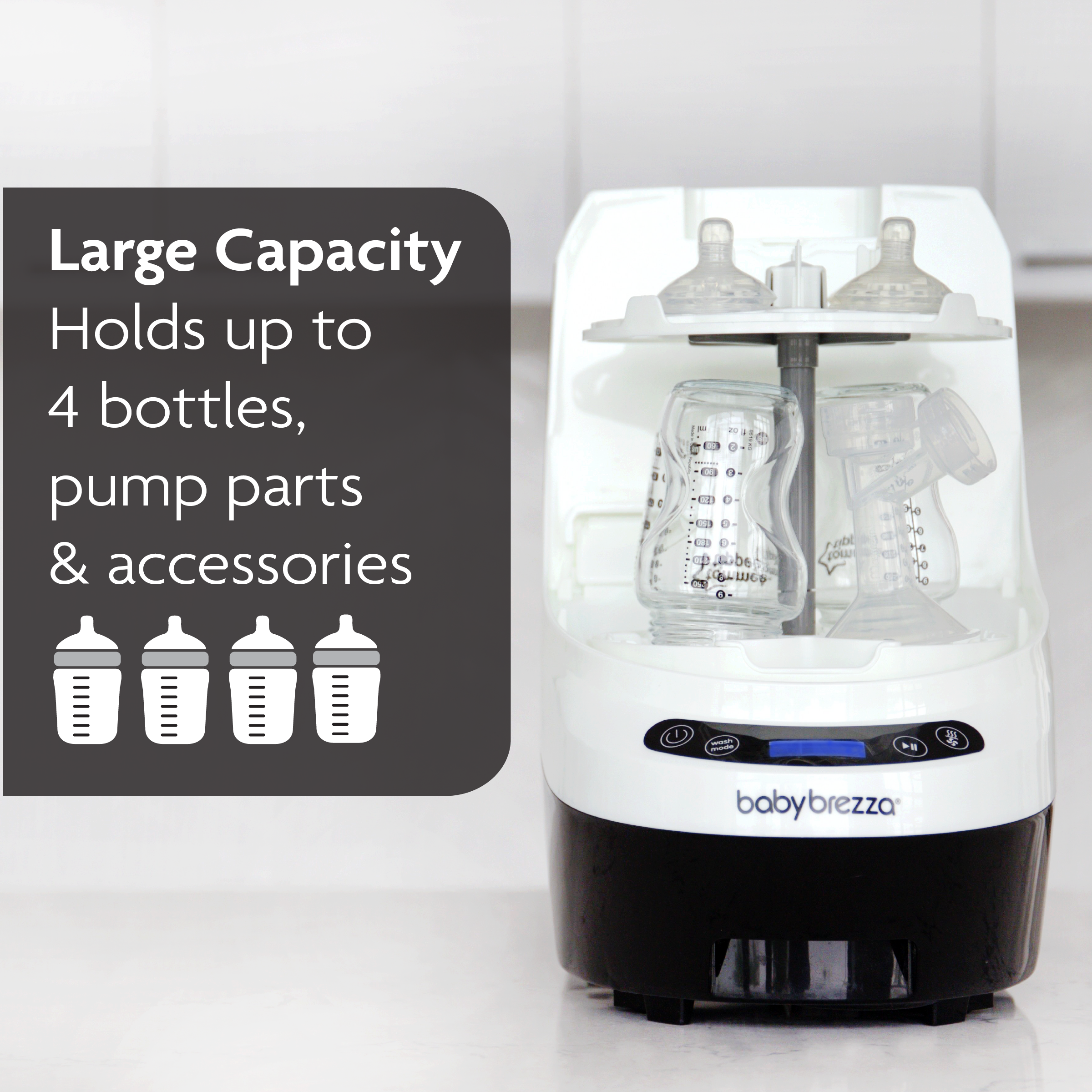 Baby Brezza Bottle Washer Pro Black Age- Newborn & Above