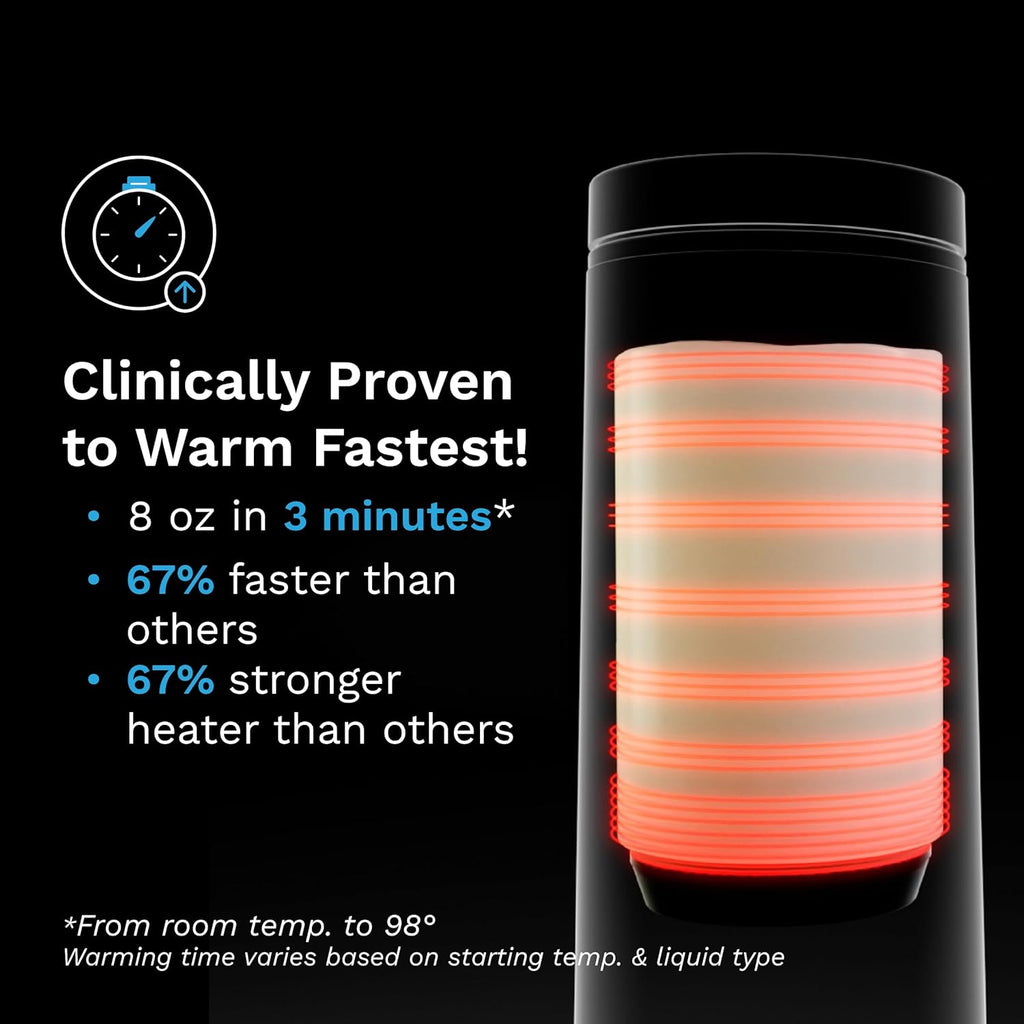 Baby Brezza Superfast Portable Bottle Warmer Black BRZ0179  Age- Newborn & Above