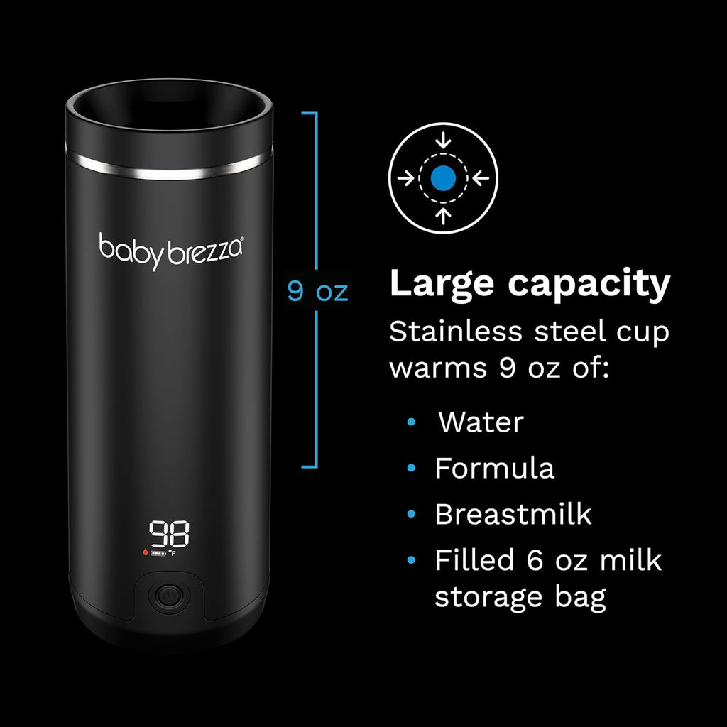 Baby Brezza Superfast Portable Bottle Warmer Black BRZ0179  Age- Newborn & Above