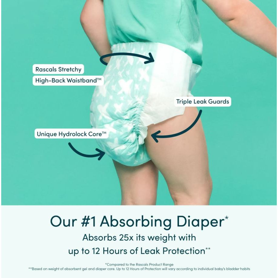 Rascals Premium Baby Diapers Jumbo Box - Size 3, 6-11 kg, 88 Count