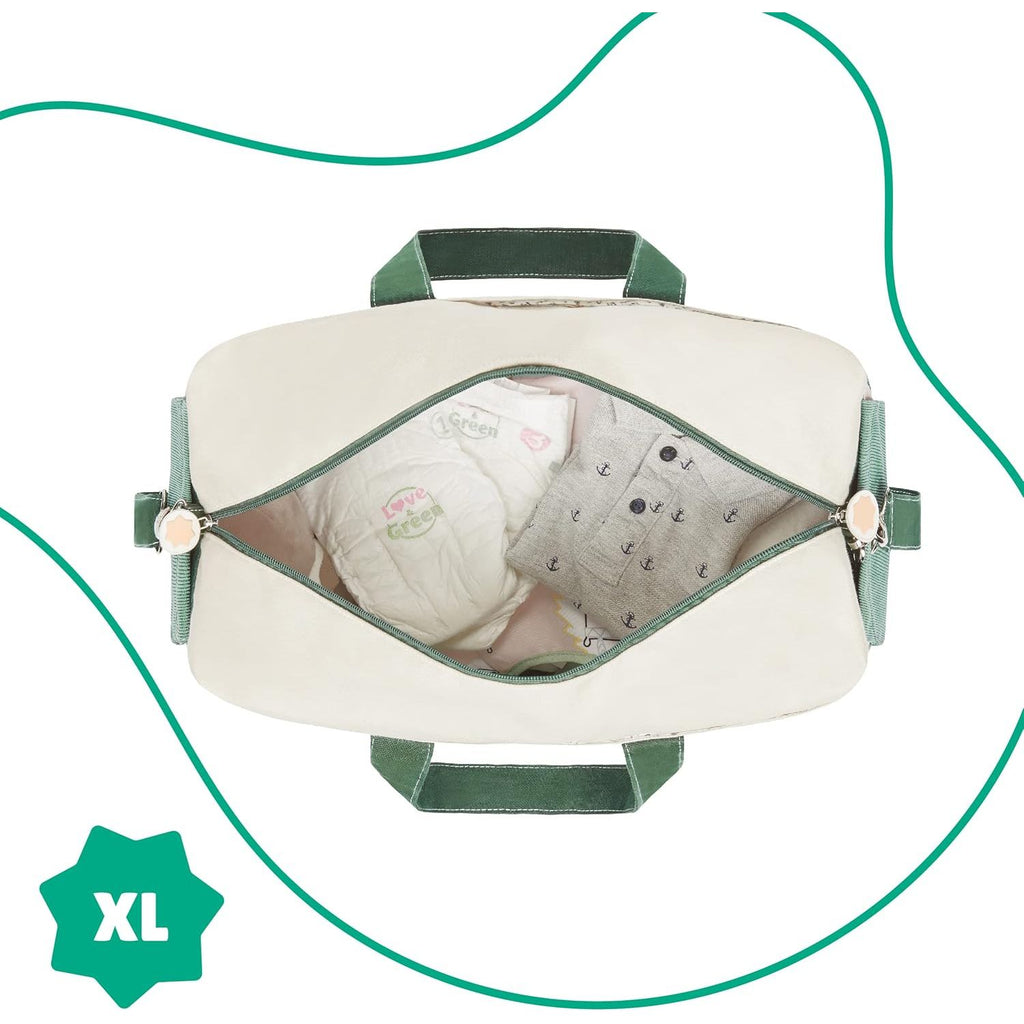Badabulle Bowling Baby Changing Diaper Bag with Changing Mat, Pram Clips 
 Safari B043034