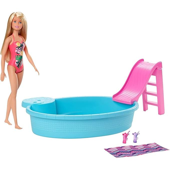Barbie Doll & Pool Set Multicolor Age- 3 Years & Above