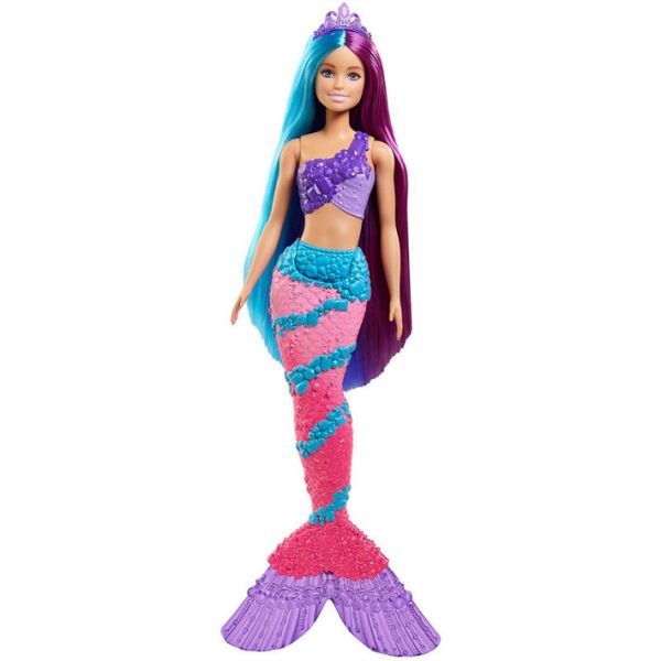 Barbie Dreamtopia Mermaid Doll with Extra-Long Two-Tone Fantasy Hair Multicolor Age- 3 Years & Above