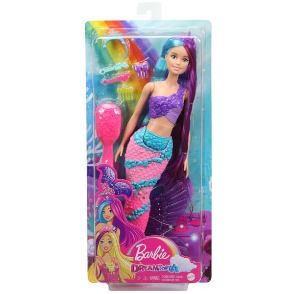 Barbie Dreamtopia Mermaid Doll with Extra-Long Two-Tone Fantasy Hair Multicolor Age- 3 Years & Above