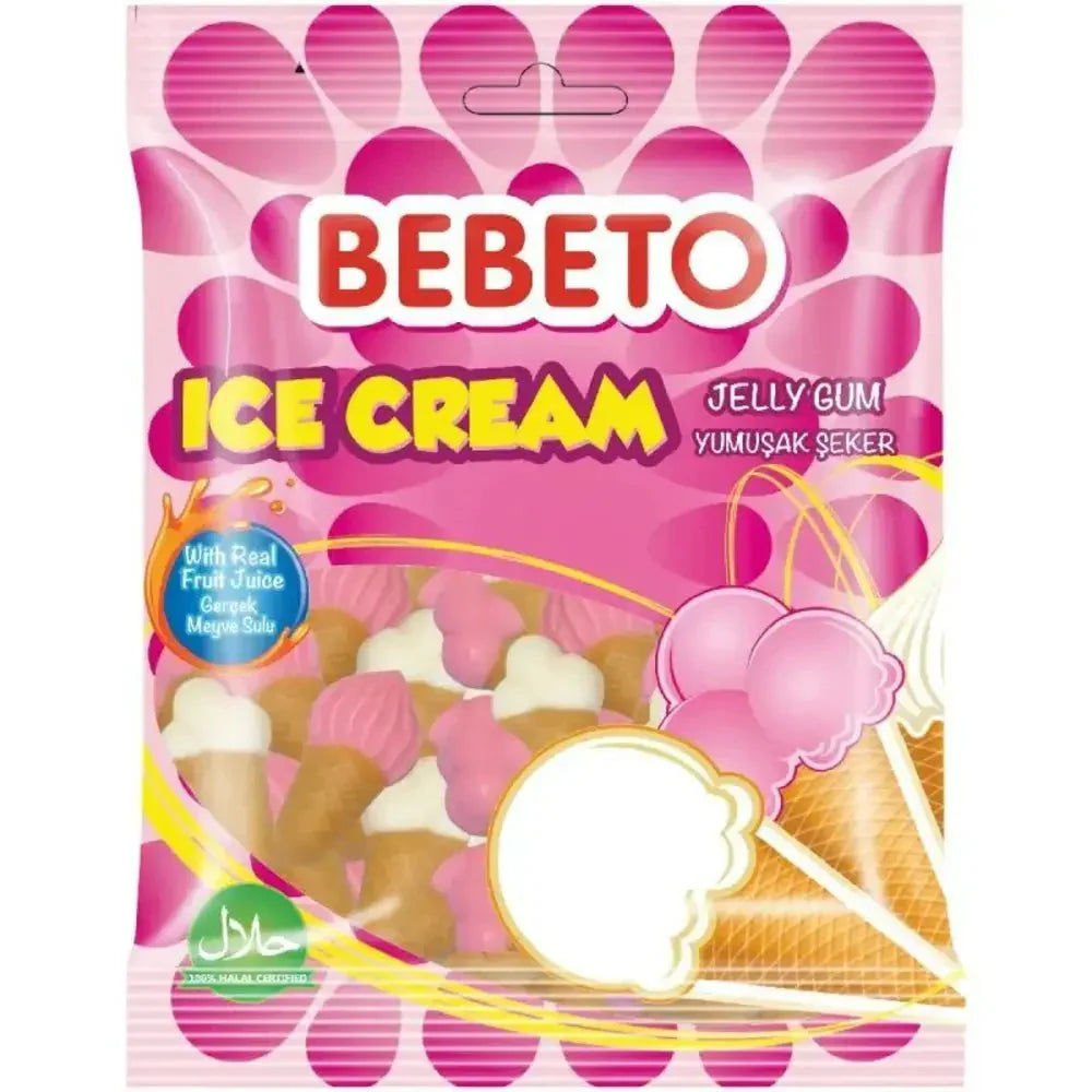 Bebeto Gummy Candy Ice Cream 80G  Age- 3 Years & Above 