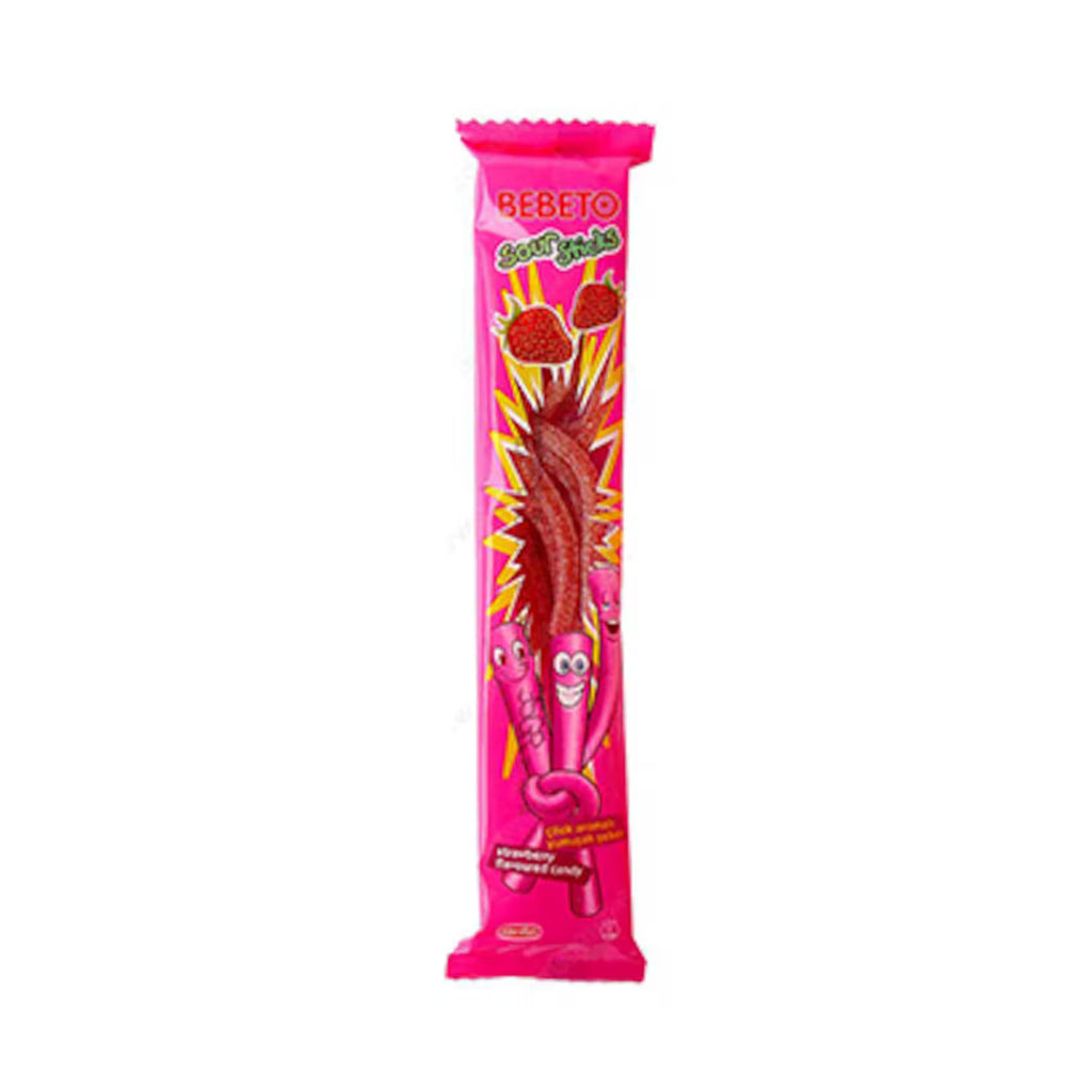 Bebeto Sour Sticks Strawberry 30G  Age- 3 Years & Above