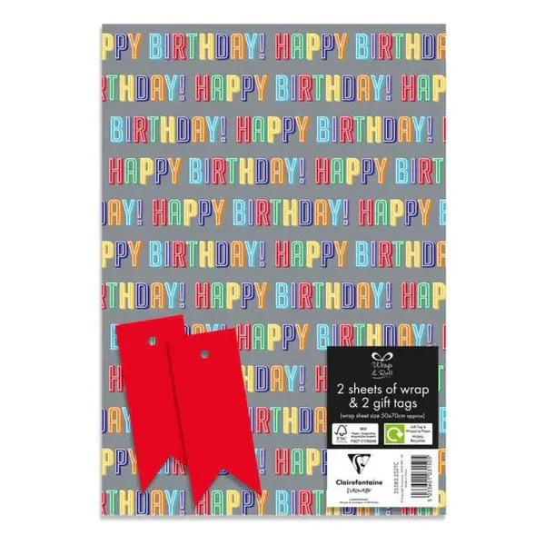 Eurowrap Birthday Giftwrap And Tags