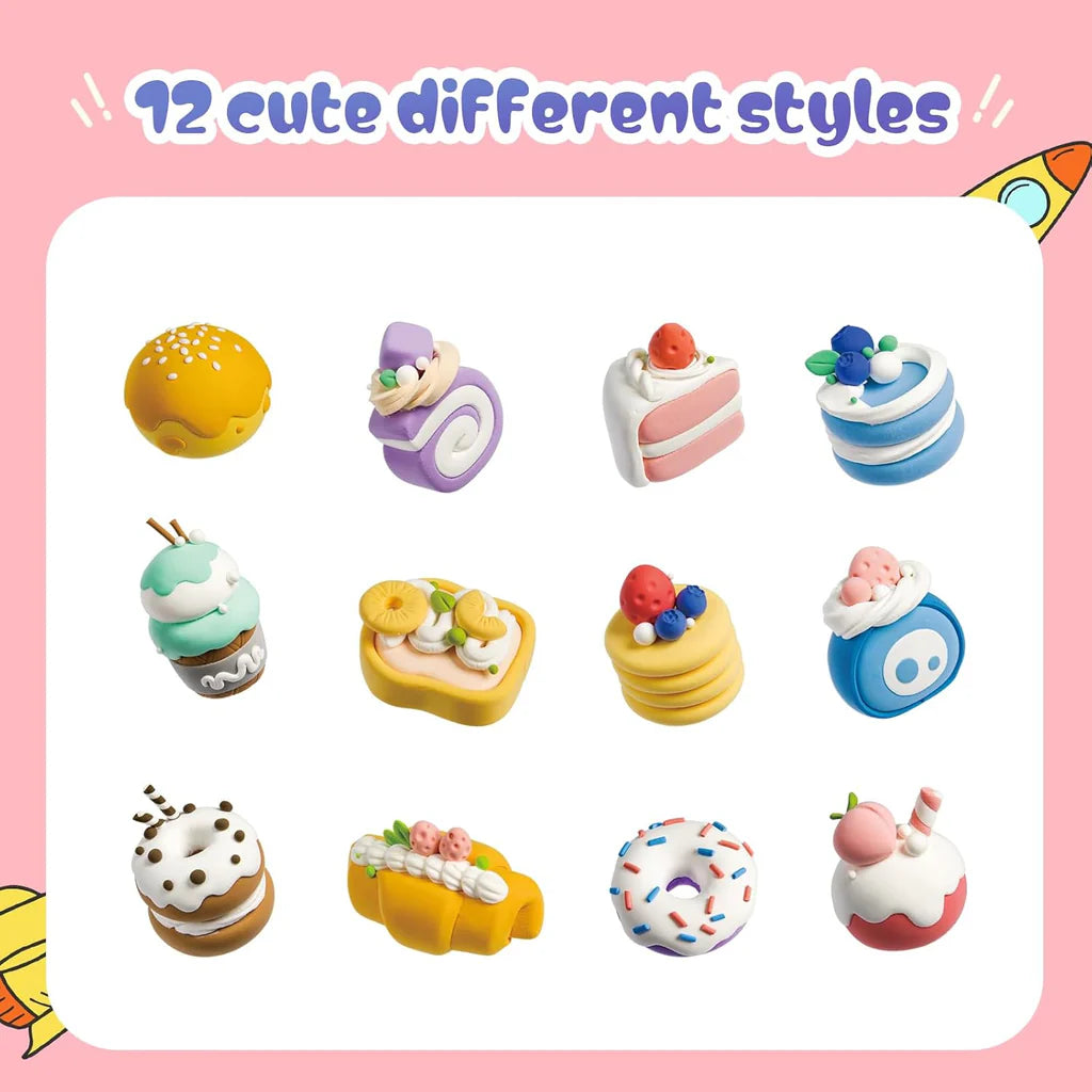 Both Idea Kids Desert Modeling Clay Play Set – 4 Color DIY Dough Kit with Car Mold Age- 3 Years & Above