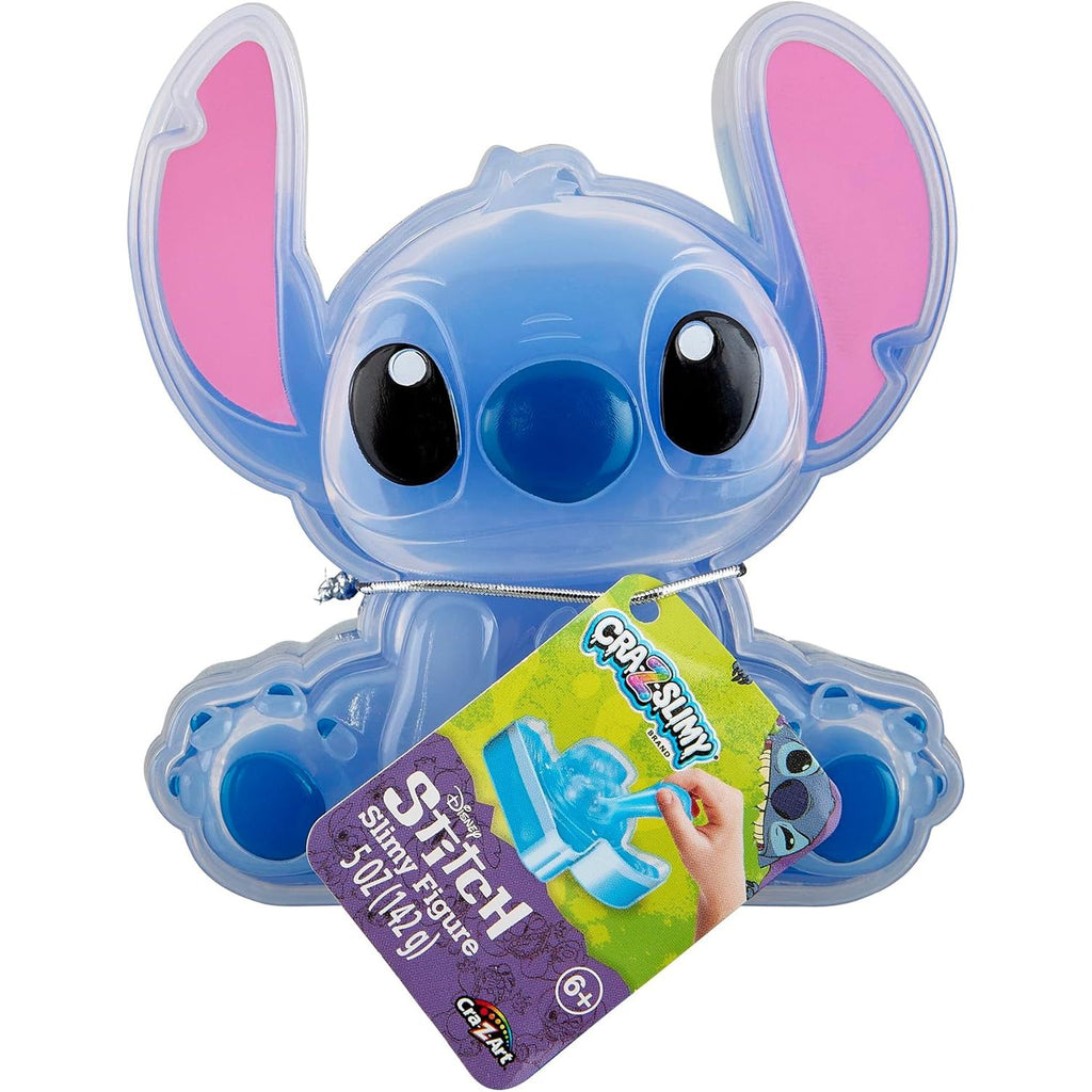 CRA-Z-Slimy Smooth Blue Slime with Disney Stitch Shaped Confetti Figure Age- 4 Years & Above