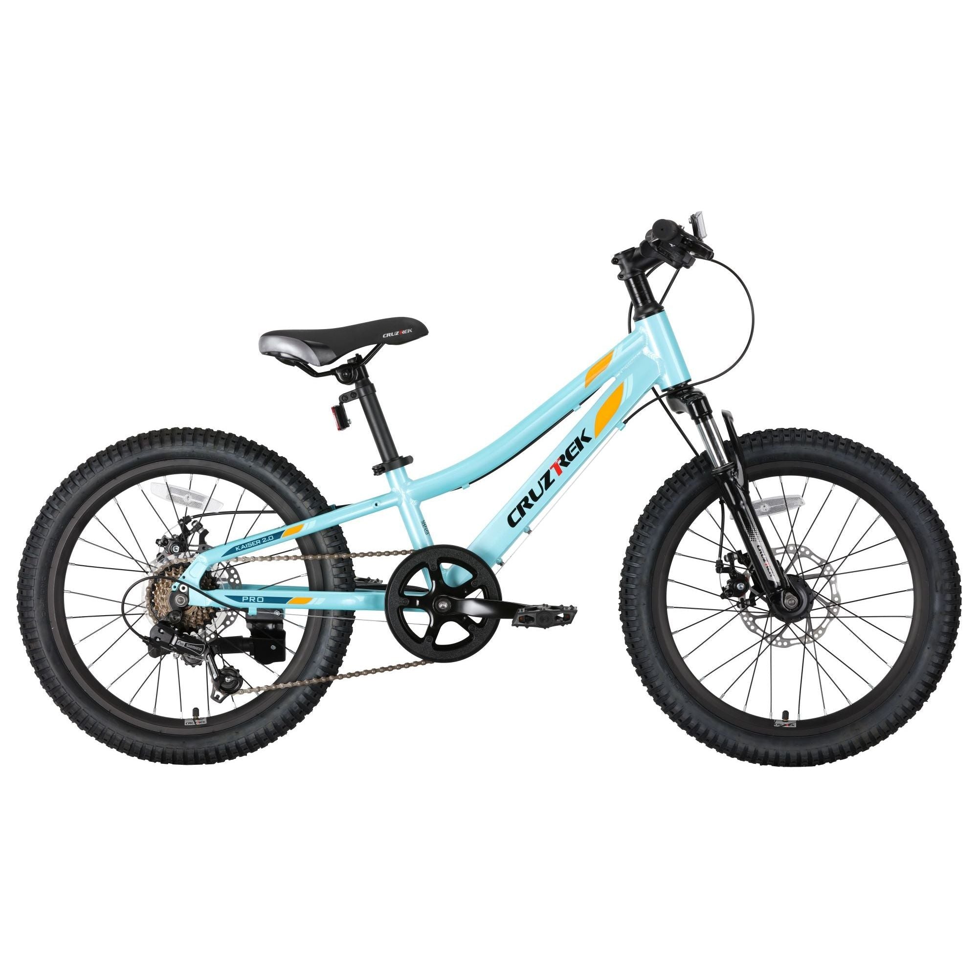 CRUZTREK 6061 Aluminum Alloy Special-Shaped Tubes Junior Bike Frame LTWOO SL-V4007 R 7SP with Gear and Disc Age- 7 Years to 11 Years