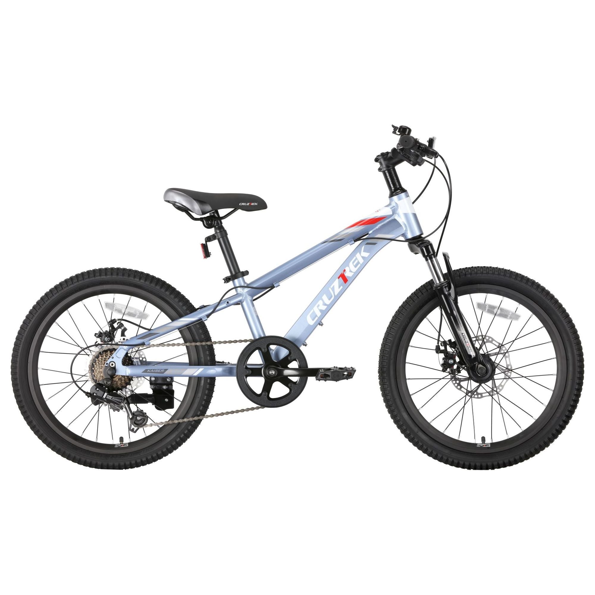 CRUZTREK 6061 Aluminum Alloy Special Shaped Tubes Junior Bike Frame Size 20 with Gear and Disc Age 7 Years to 11 Years Peekaboo