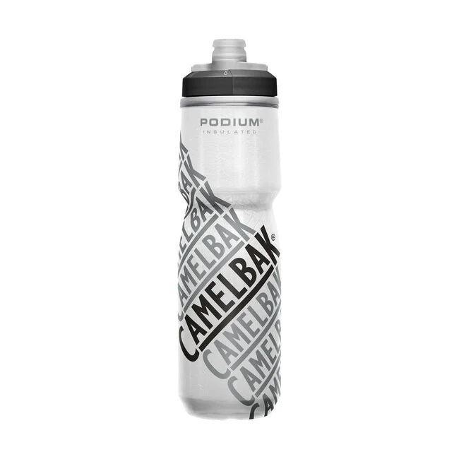 CamelBak Podium Chill Insulated Water Bottle 24Oz Race Track Edition White/Black Age- 8 Years & Above