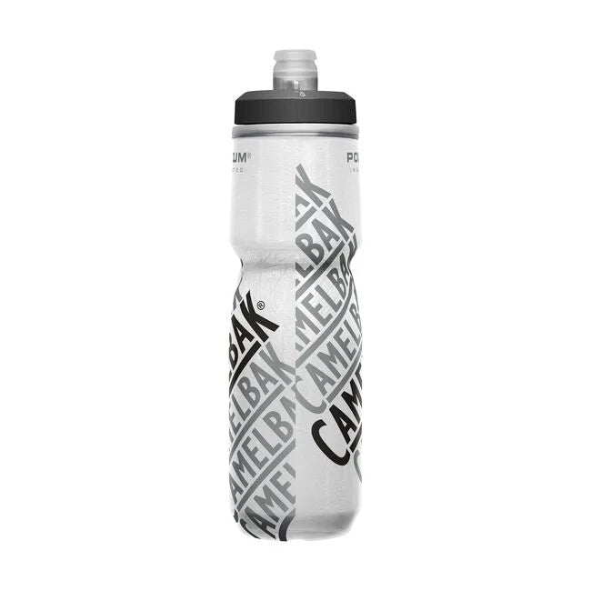 CamelBak Podium Chill Insulated Water Bottle 24Oz Race Track Edition White/Black Age- 8 Years & Above