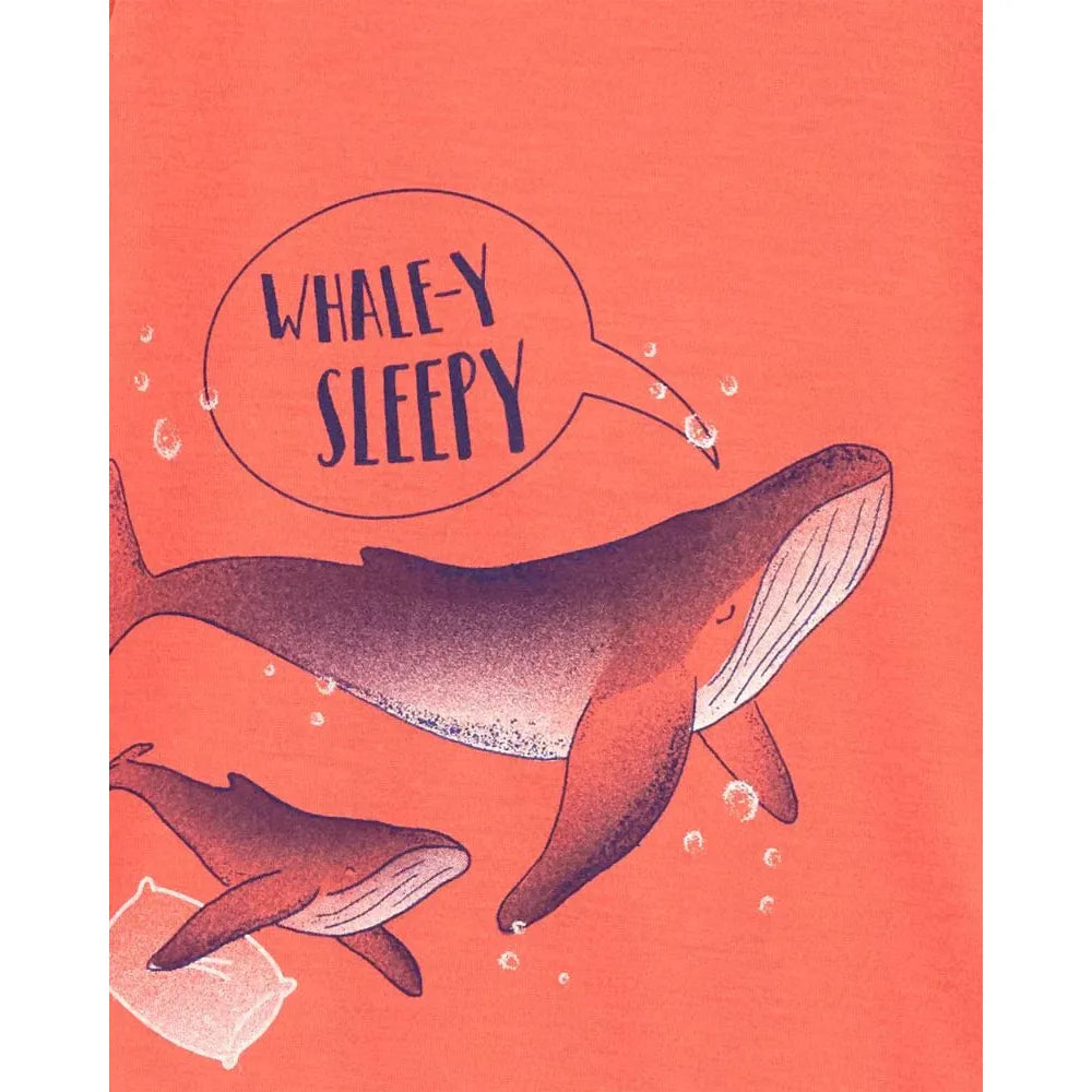 Carters Boys 4-Piece Whales Printed 100% Snug Fit Cotton/Poly PJs Multicolor 2N708611