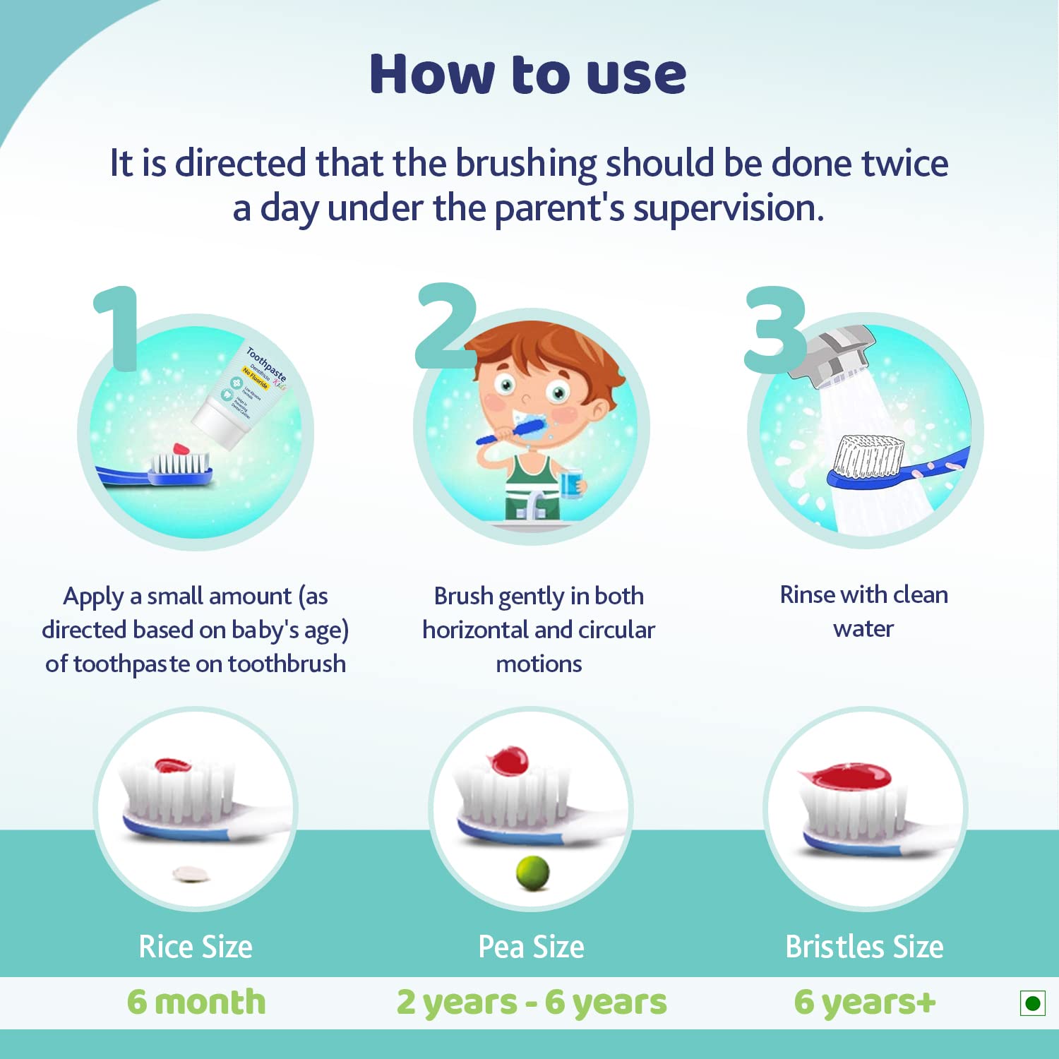 Chicco Apple-Banana Toothpaste with Fluoride 50ml 6-24m Age- 6 Months to 3 Years