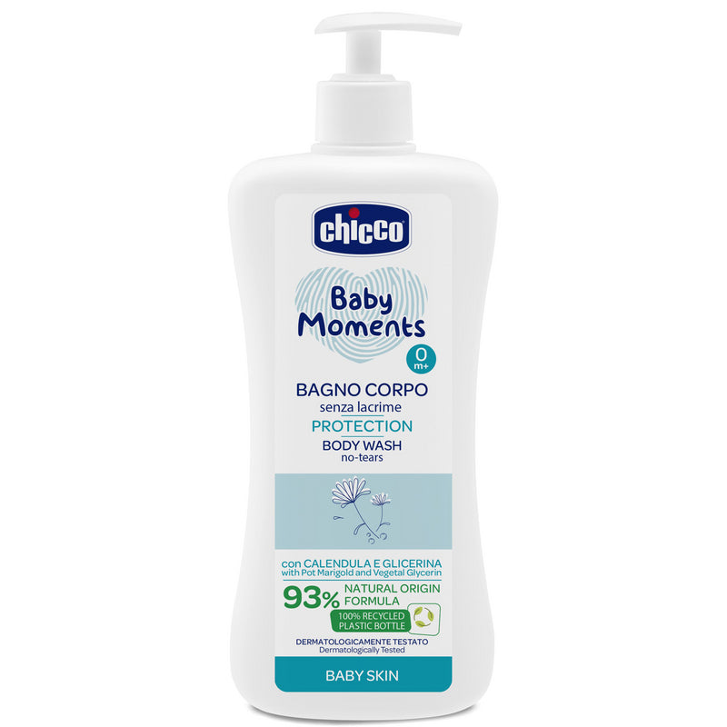 Chicco Baby Moments Body Wash No-Tears Tenderness for Baby Skin 500ml Age- Newborn & Above