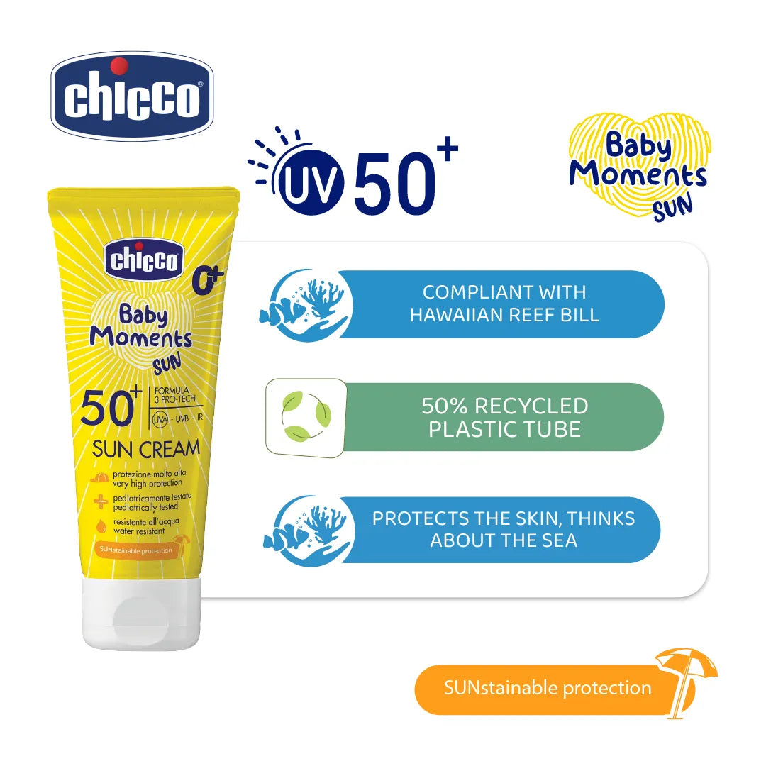 Chicco Baby Moments Sun SPF 50+ Sunscreen 75 Ml  Age- Newborn & Above