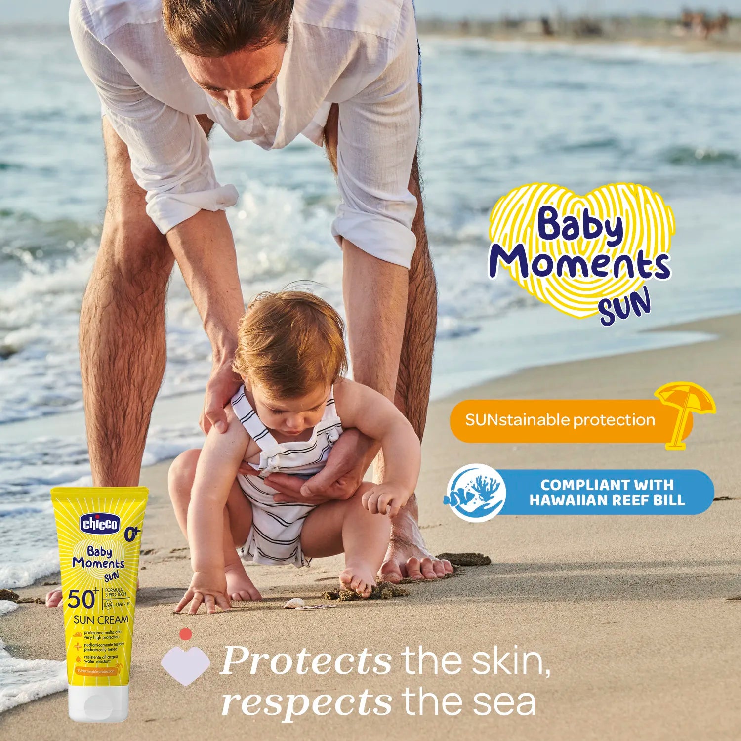 Chicco Baby Moments Sun SPF 50+ Sunscreen 75 Ml  Age- Newborn & Above